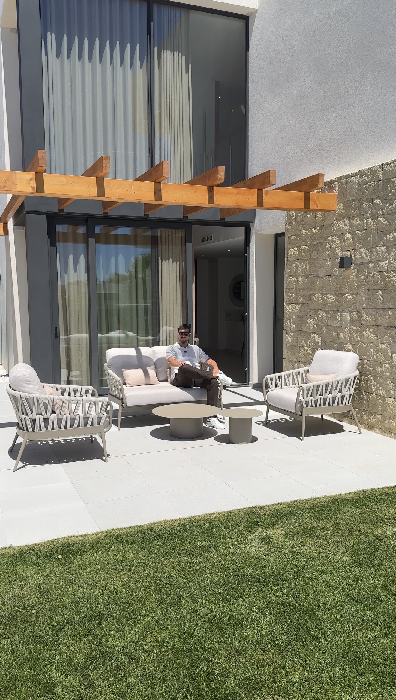 Tamas at villa terrace